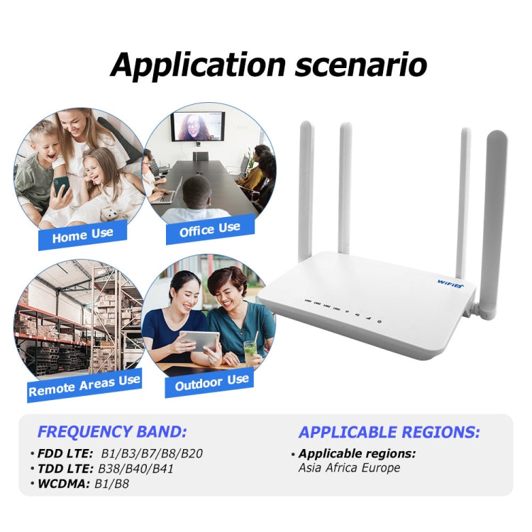4G CPE Wireless Plug-In Router WiFi 6 Network Hotspot, EU Plug, EC21 4G CPE Wireless Plug-In Router WiFi 6 Network Hotspot, EU Plug, EC21